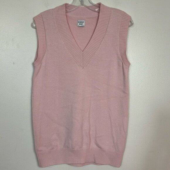 Sunday Best Jackets & Blazers - Sunday Best Aritzia Winston Merino Wool Oversized Ribbed Knit Sweater Vest